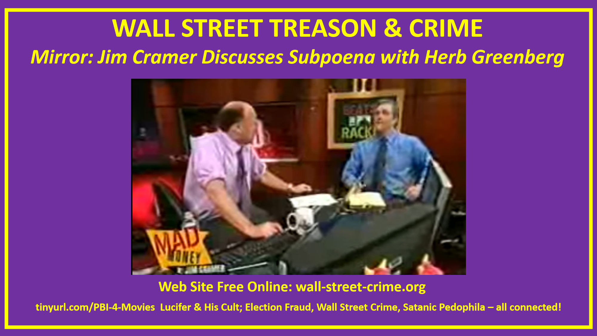 Mirror Jim Cramer Discusses Subpoena With Herb Greenberg The Worst